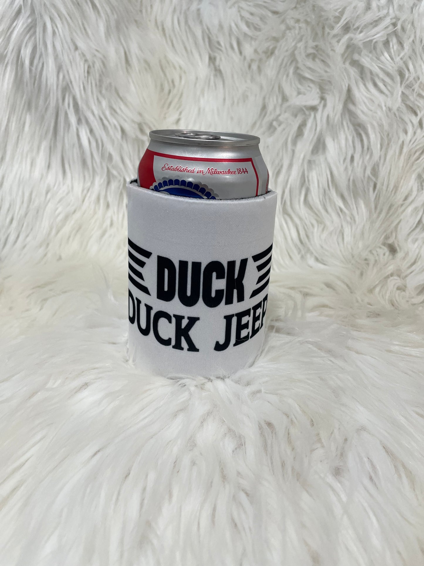 Duck Duck Jeep Koozie
